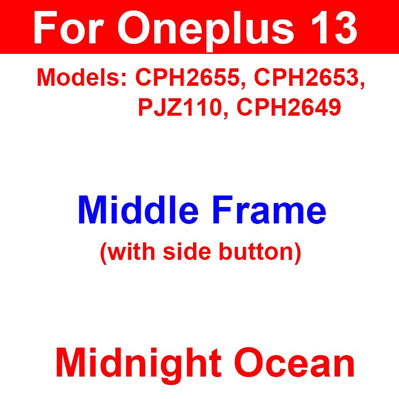 For OnePlus Oneplus 1+ 9 11 11R 12 13 Middle Frame Housing Front Frame Cover Housing with Side Button Replacement Parts