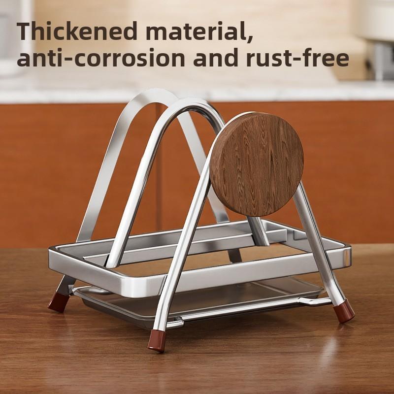 Wooden Kitchen Dish Drying Rack With Trapezoid Design For Home Use