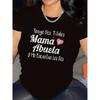 Damen Spanisch Mama Abuela "Ich liebe dich Mama Oma Für immer" Print Weiß Weich Rundhals Kurzarm T-Shirt