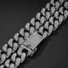 20Mm Full Diamond Men's Big Gold Chain Domineering Exaggerated Miami Chain Fashion Trend Jewelry Necklace Accessories
