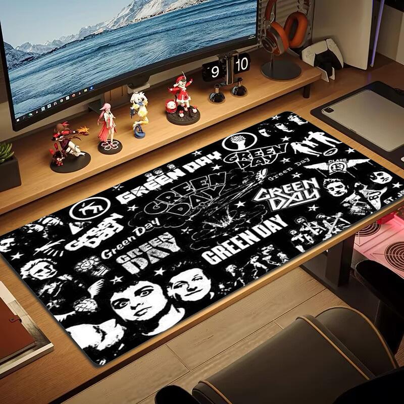 Band Green Day Color Mouse Pad Large Gaming Table Cushion Non-slip Laptop Tablet Big Mousepad XXL Mat Mini PC Playmat With Lock edge