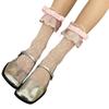 Women Japanese Style JK Girl Flower Lace Ruffle Frilly Ankle Socks Sweet Bowknot Elegant Student Middle Tube Dress Socks