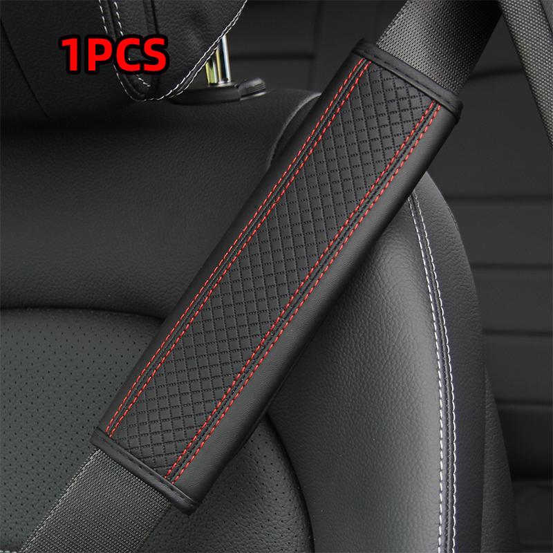 Car Accessories Seat Belt PU Leather Safety Belt Shoulder Cover Breathable Protection Seat Belt Padding Pad Auto Interior