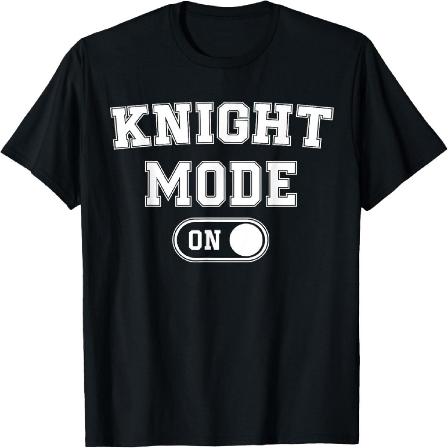 Knight Mode On Costume Funny Medieval Party Gift Fantasy T-Shirt XXXXXL чёрный