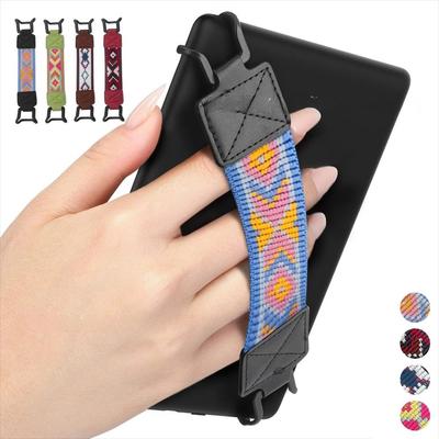 PU Leather 6-8" eReader Secure Hand Strap Versatile High Elastic Tablet Finger Grip Holder for Kindle/Kobo/Voyaga/Lenovo