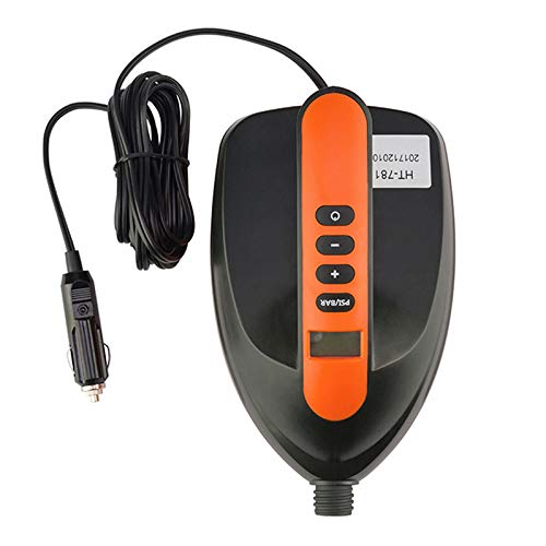Dearsee SUP Electric Air Pump, 12V, up to 16 psi, Inflates and Deflates Inflatables, with Auto Shut-Off, for Air Beds, Air Sofas, Air Pools, and Air T