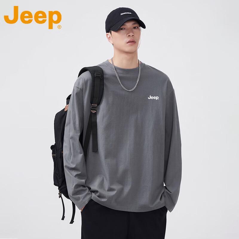 

JEEP Men s Pure Cotton Long Sleeve T-Shirt 2XL