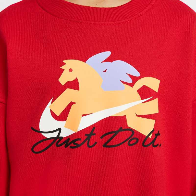 Nike Sweatshirt Ss26 Nsw Club Year Of The Horse Oversized Crewneck Pullover Kids Tops IQ3933657