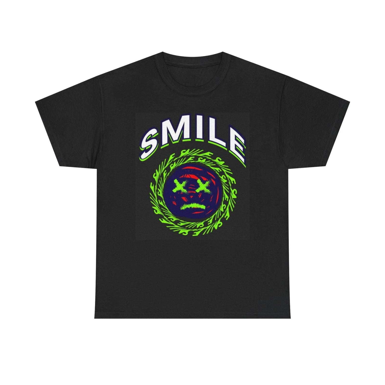 Smile Graphic T Shirt Unisex Heavy Cotton Tee L