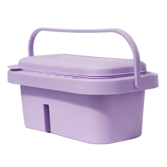 

Ведро для мытья ручек, очиститель кистей 3 в 1, мойка с крышкой-палитрой, 16-луночная кисть фиолетовый