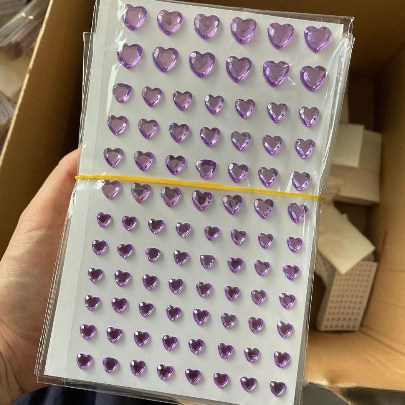 Color Acrylic Rhinestones Sticker for Eyes DIY Party Face Forehead Eyse Makeup Crystal Self-adhesive Tattoo Sticker Nail Sticker