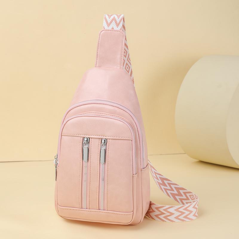 Soft Leather Chest Bag Women Crossbody Bag Large Capacity Shoulder Bag