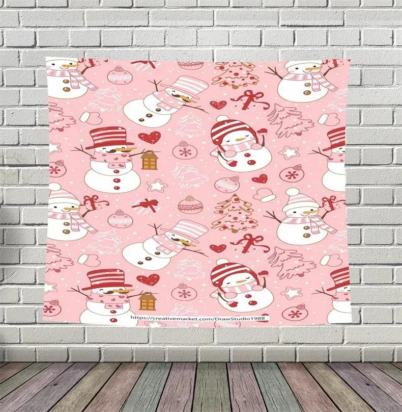 Christmas Theme Abstract Tapestry Living Room Sofa Home Decor Christmas Gift
