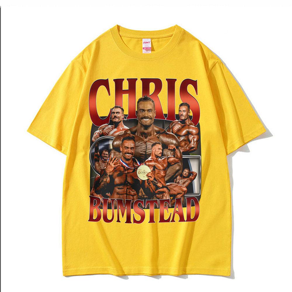 Chris Bumstead Bodybuilding Funny Gym T Shirt Men's Clothing Harajuku High Street Tee Shirt Male 100% Cotton Oversized T-shirts
