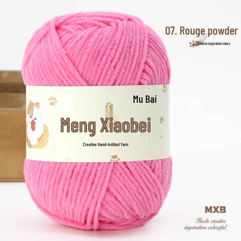 Meng Xiaobei Matte Chenille Yarn for Knitting: Handmade Doll Pendant, Scarf, Hat.