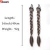 Synthetic Braided Ponytail Hair Extension with Rubber Band Natural Hair Pieces Braids Wig for Women Daily Wear Hair Accessories