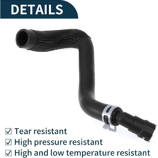 Radiator Hose Heater Hose No.DB5Z8C289C/DB538C289AA/DB5Z8C289A for Ford Explorer 3.5L 2011-2019 Black Rubber 1 Pc Coolant Pipe Good Sealing