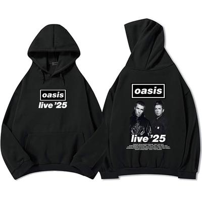 Oasis-s Band Live'25 Luvtröjor Långärmade Herr/Kvinnor Tröjor Grafisk Hip Hop Streetwear Casual Ropa Hombre Sudaderas Unisex