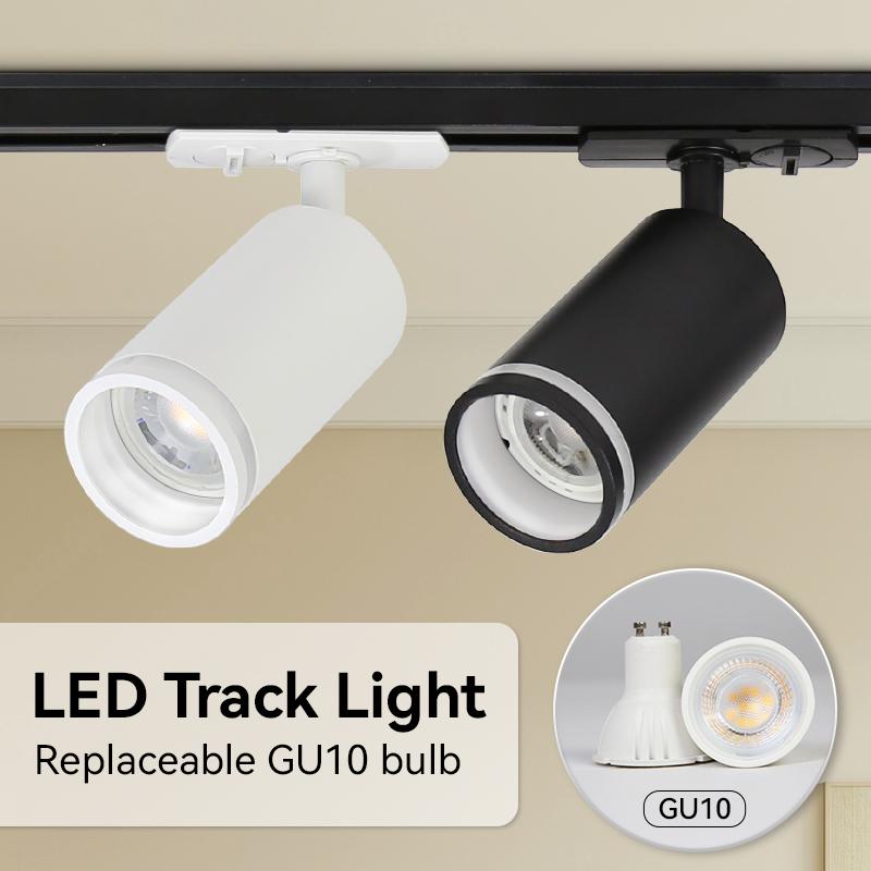 GU10 Track Light Set No Bulb Led Spotlight 110-265V Track Lighting Lamp Clothing Store Shop Kitchen Home Decor Indoor Lighting Fixture