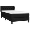 Boxspringbett mit Matratze Schwarz 80 x 200 cm Stoff