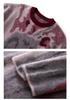 Women's Cashmere Wool Jacquard Knit Sweater - Thickened Loose Pullover for Autumn/Winter