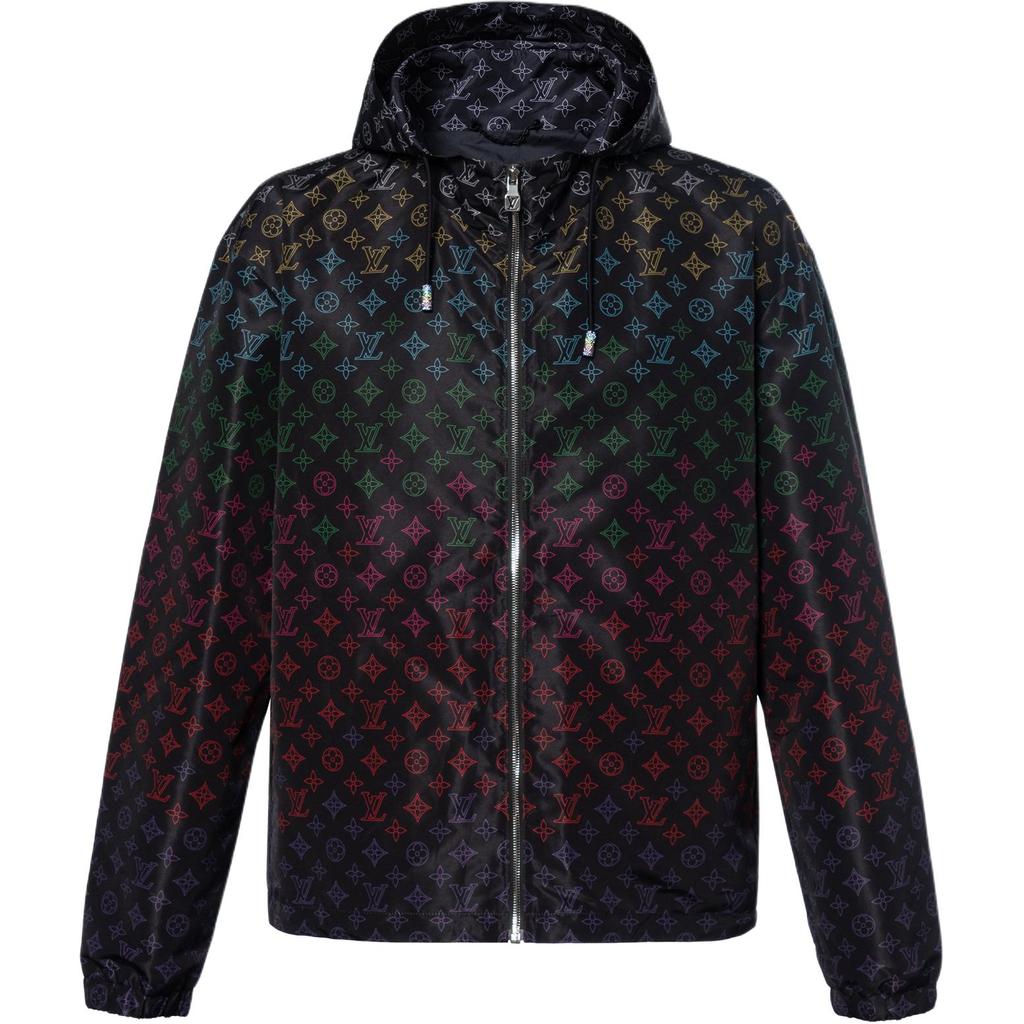 Louis Vuitton Giacca a vento con stampa floreale a gradiente Monogramma 1AGTFW