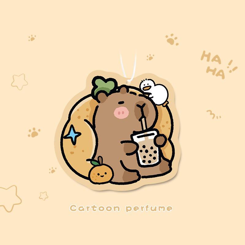 

3 шт. Автомобильный освежитель воздуха Мультяшная капибара Автомобильное зеркало заднего вида Ароматизатор Подвеска-таблетки Украшение Аниме JDM Аксессуары