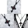 Gothic Cross Pendant Necklace For Women With Alloy Material And Geometric Style