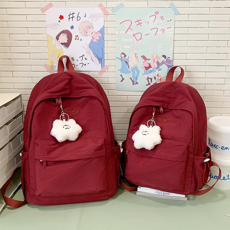 Damryggsäck Junior Senior Gymnasieelev Ryggsäck Lättviktig Enfärgad Reseryggsäck