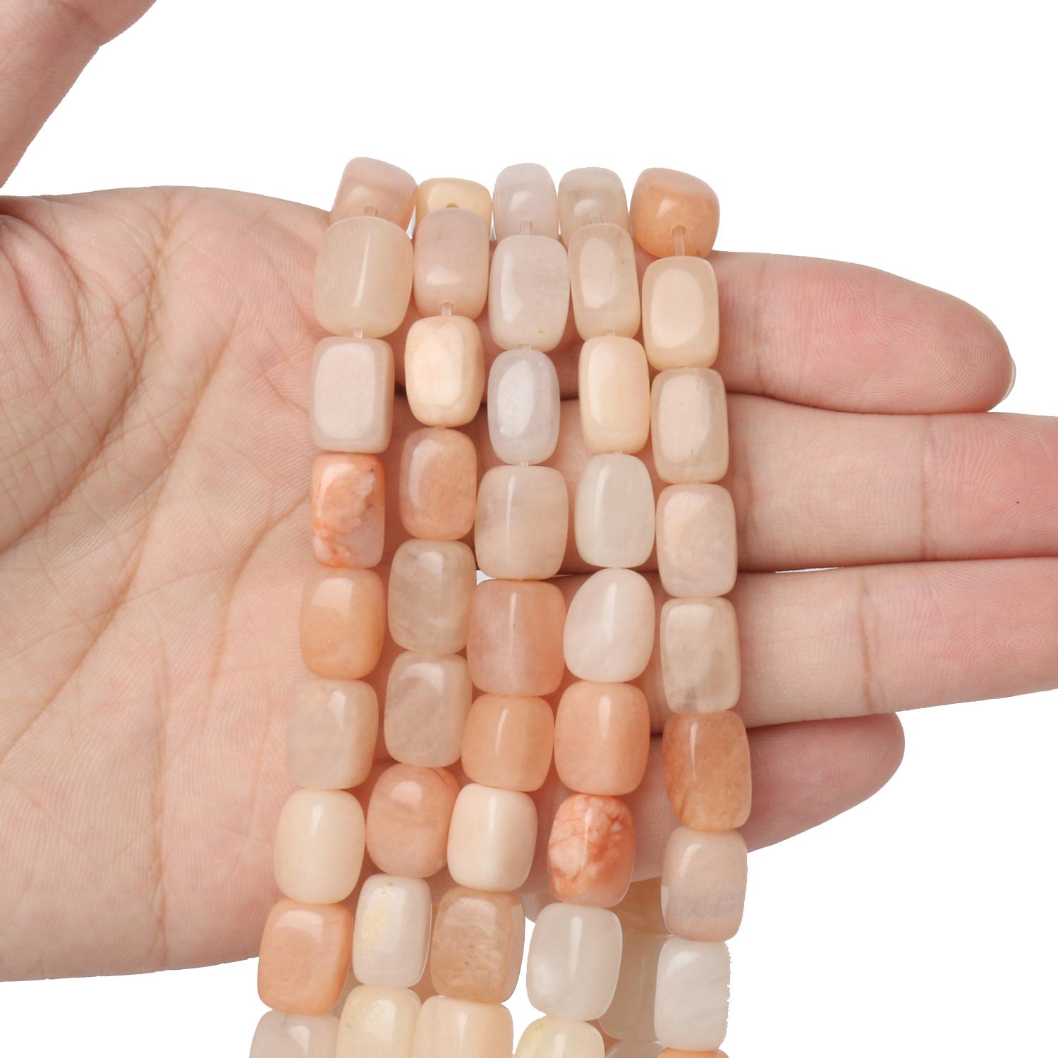 

1 шт., натуральный опал, тигровый глаз, бирюза, яшма, малахит, свободные кубические каменные бусины для изготовления ювелирных изделий, браслет «сделай сам», 8x12 мм pink aventurine 8x12mm