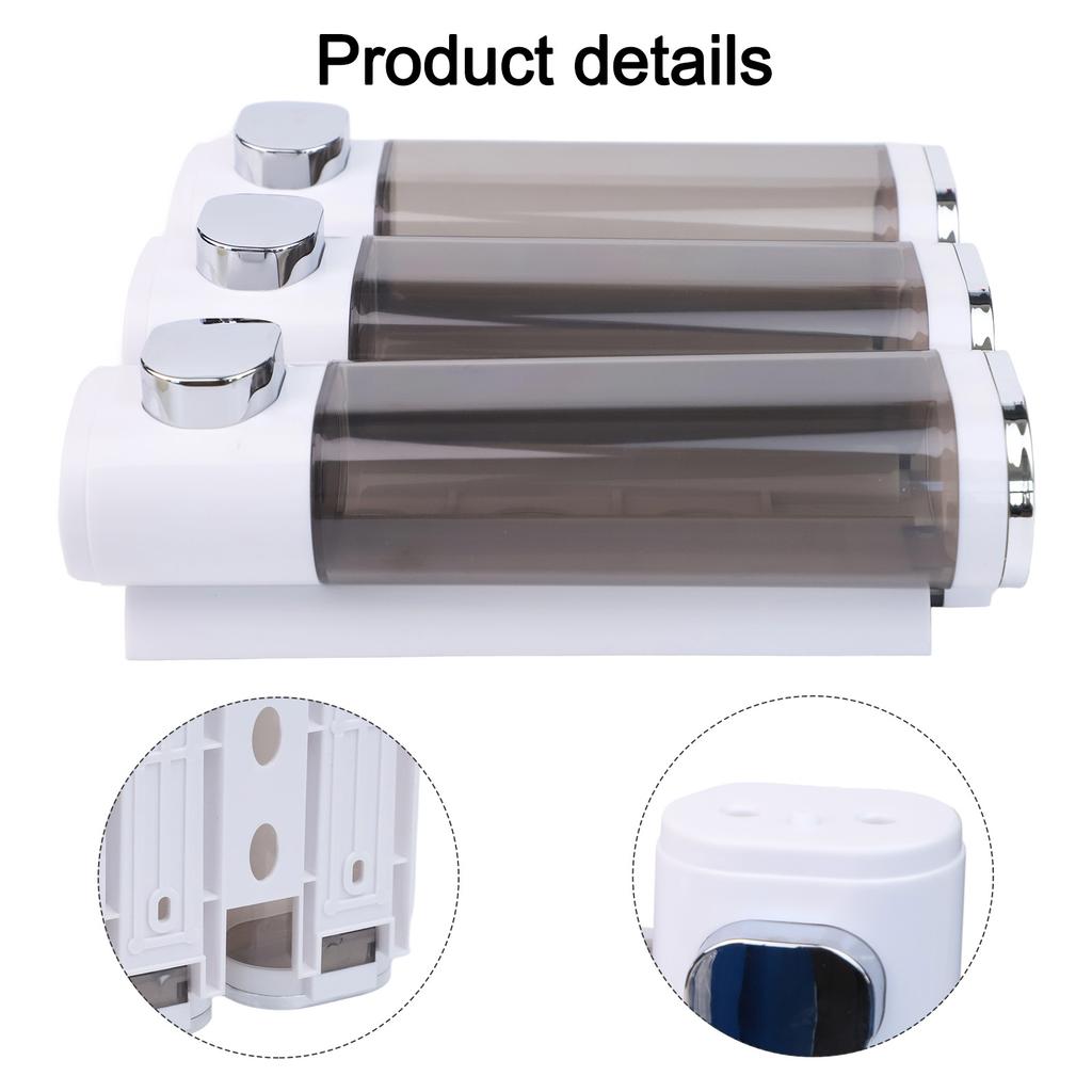 300ML Pump Bottle Wall Mounted Soap Dispenser Easy Installation