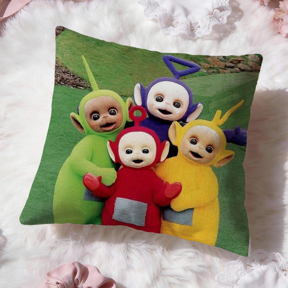 Cute T-Teletubbies Cushion Cover Premium Comfort Reversible Pillow Cove -Two in One Design for Any Room & Car Interior