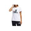 Adidas Logo Print Breathable Round Neck Short Sleeve T-Shirt Women T-Shirts White GN9151