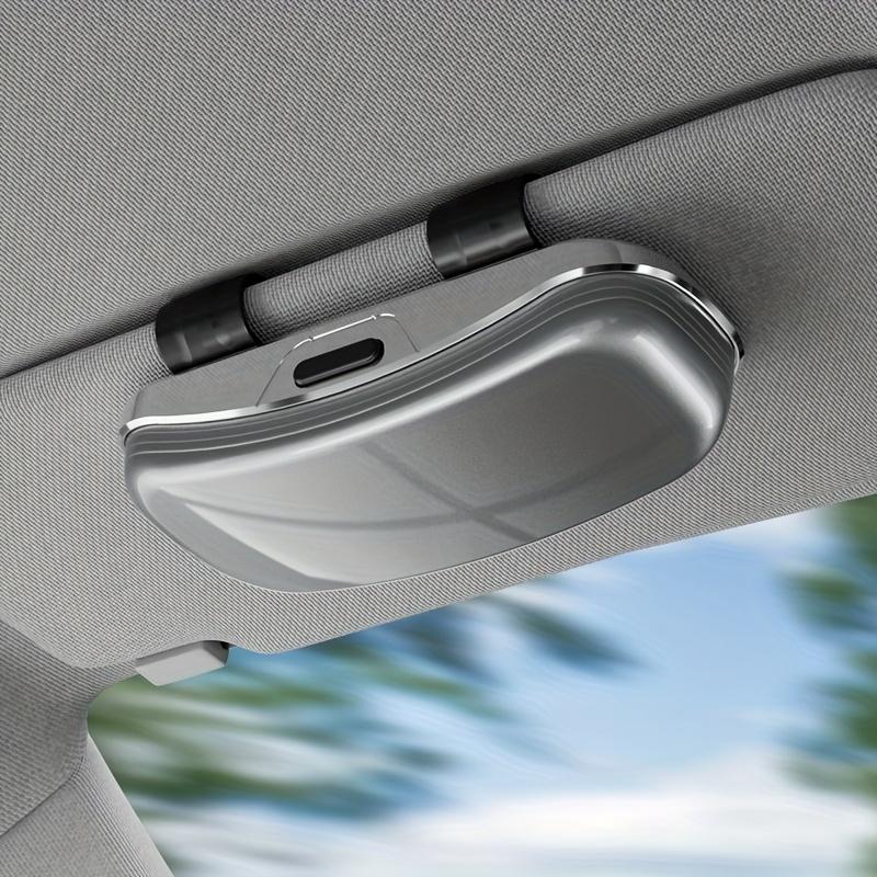 Scatola Portaocchiali Parasole per Auto Azionabile con Una Mano Supporto Antigraffio per Occhiali da Sole Custodia per Occhiali Porta Lenti per Parasole Auto