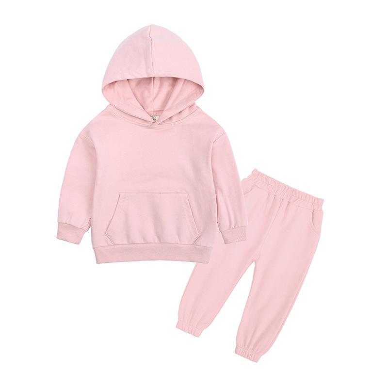 2026 Autumn/Winter European & American Boys' Solid Color Jacket Plus Velvet Hoodie & Long Pants Set (Middle & Big Kids)