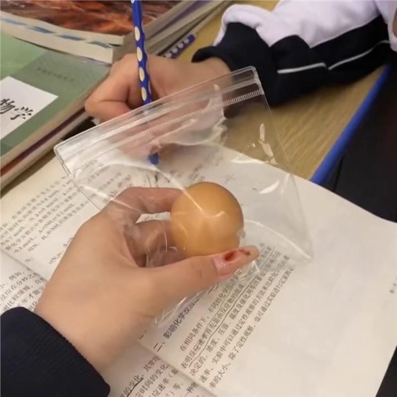 Egg Shell Squeeze Toy - Handmade Silicone Stress Reliever Egg Squeeze Toy (Food-grade Silicone)