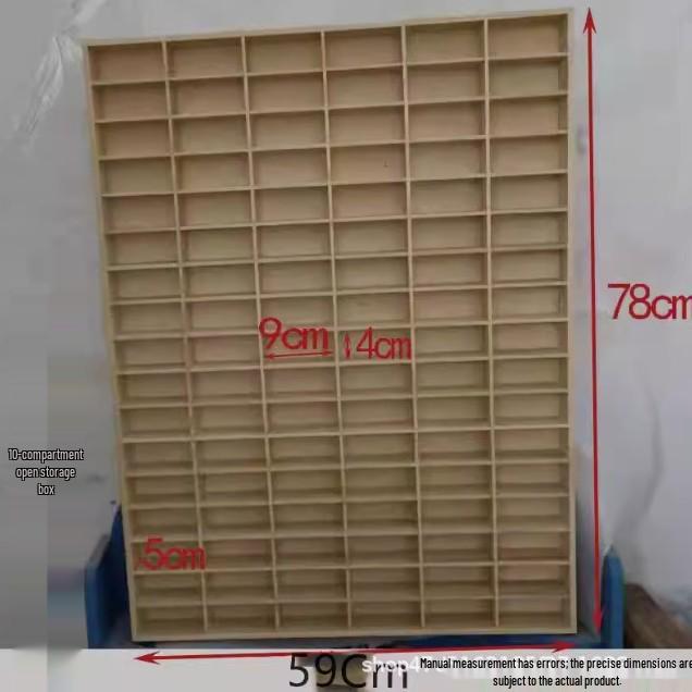 In-Stock Wall-Mounted Solid Wood Toy Rack: Multi-Grid Car Storage & Figurine Display