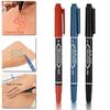 6 Pcs Skin Marking Pen Double Ended W/Fine Thick Tip Black/Blue/Red