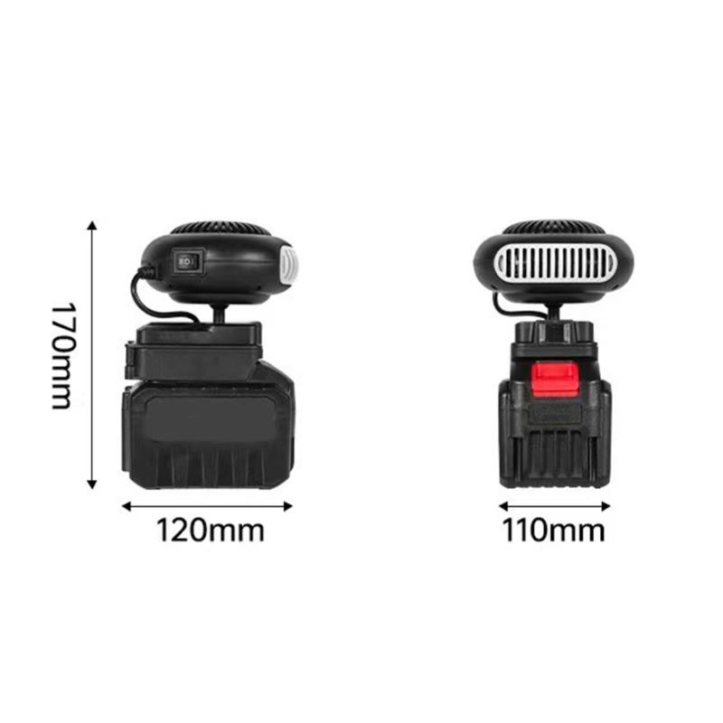 Portable Small Space Heating Machine Battery Powered Defroster For Car Window Desktop Heating Fan For Indoor Outdoor Use