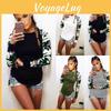 Premium Quality Damen Camouflage Printed Long Sleeve Pullover T-shirt For Stylish Comfort