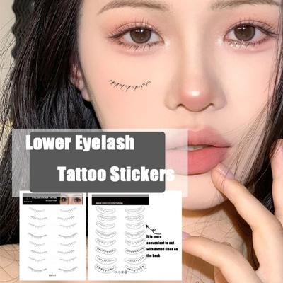 8/10 Paare Multi-Style Unterwimpern Tattoo Aufkleber 3D Simulation Falsche Wimpern Aufkleber Schnell Wasserdicht