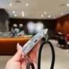 For iPhone 16 Pro Max Magnetic Case with Lanyard Drop-Proof TPU+PC Phone Back Cover