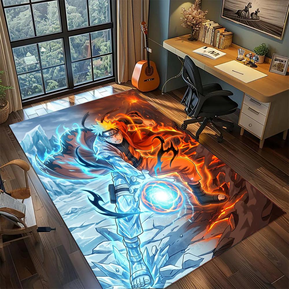 Akatsuki Organization Rug Carpet Large Area Rug Non Slip Washable Floor Mat for Gamer Room Decor