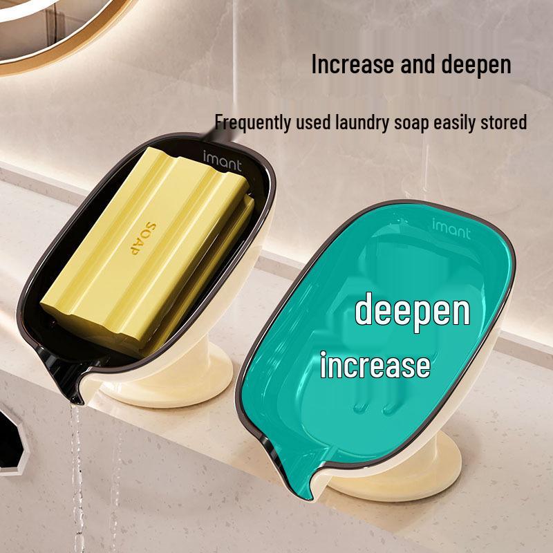 Luxury Punch-Free Suction Cup Soap Dish Holder for Bathroom Countertop