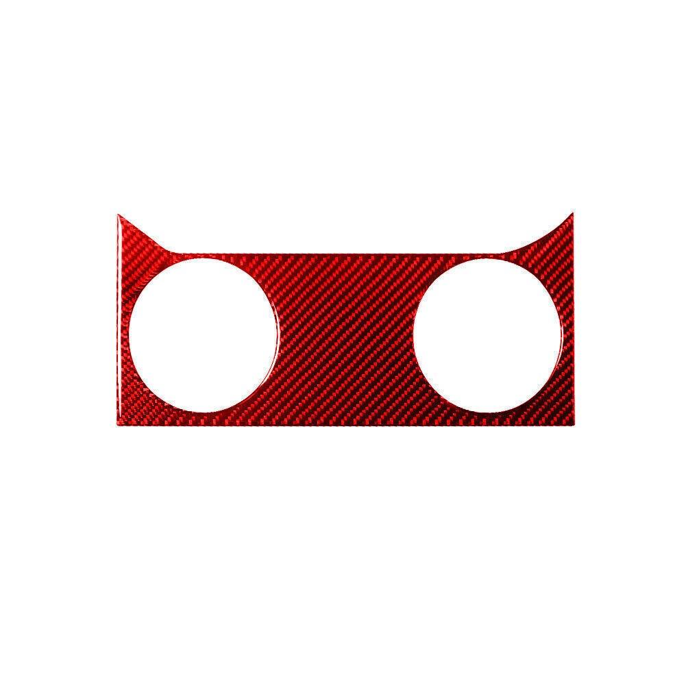 Red Carbon Fiber Console Air Vent Outlet Cover Trim For Ford Mustang 2005-2009
