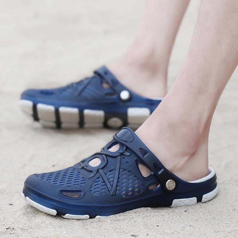 Tongs de Plage Antidérapantes d'Été en Gel pour Hommes: Chaussures Décontractées Respirantes Style Coréen