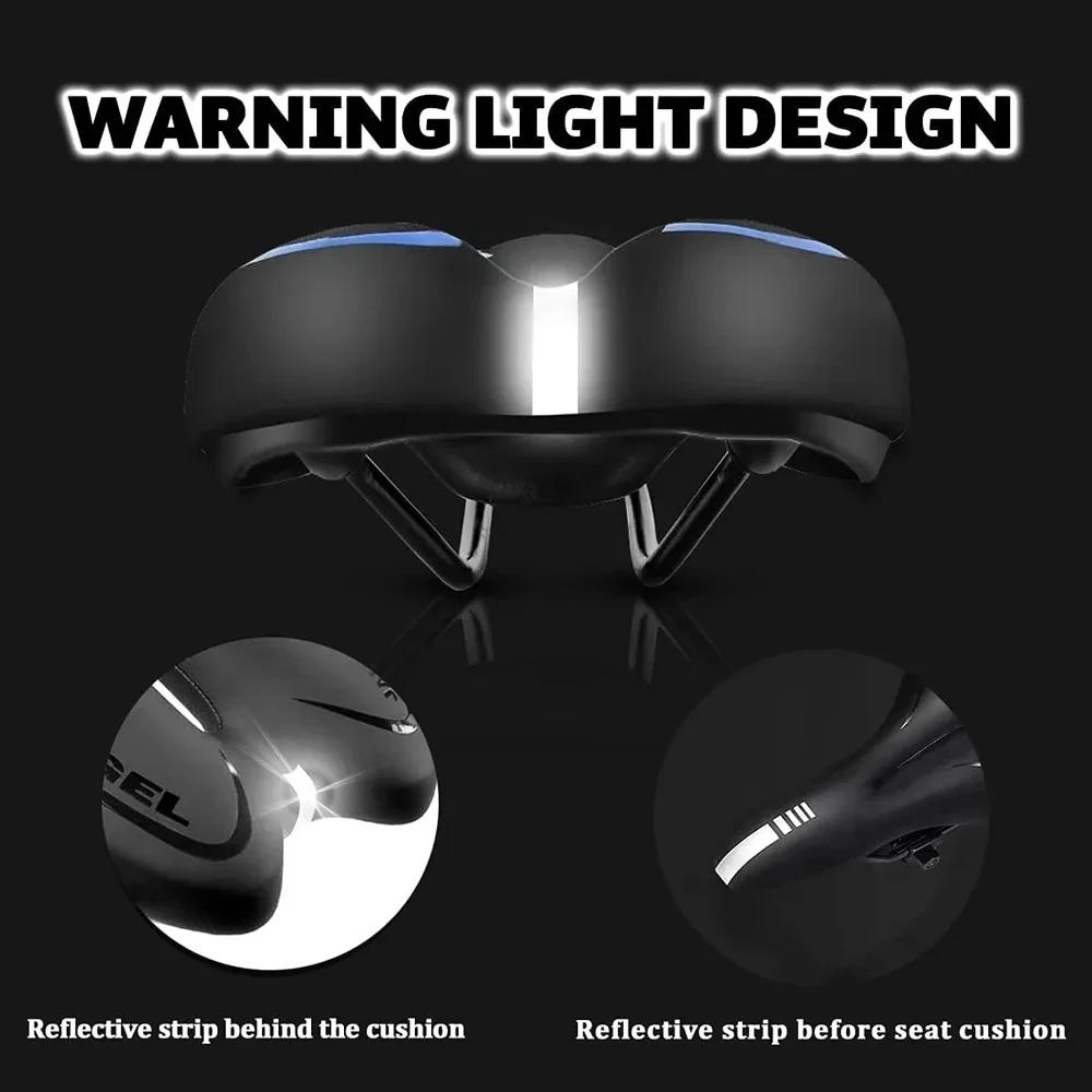 Sedlo na kolo Silikonový polštář Cyklistické sedlo Povrch z PU kůže Gel plněný silikou Časosběrné Pohodlné Nárazuvzdorné Sedlo na kolo