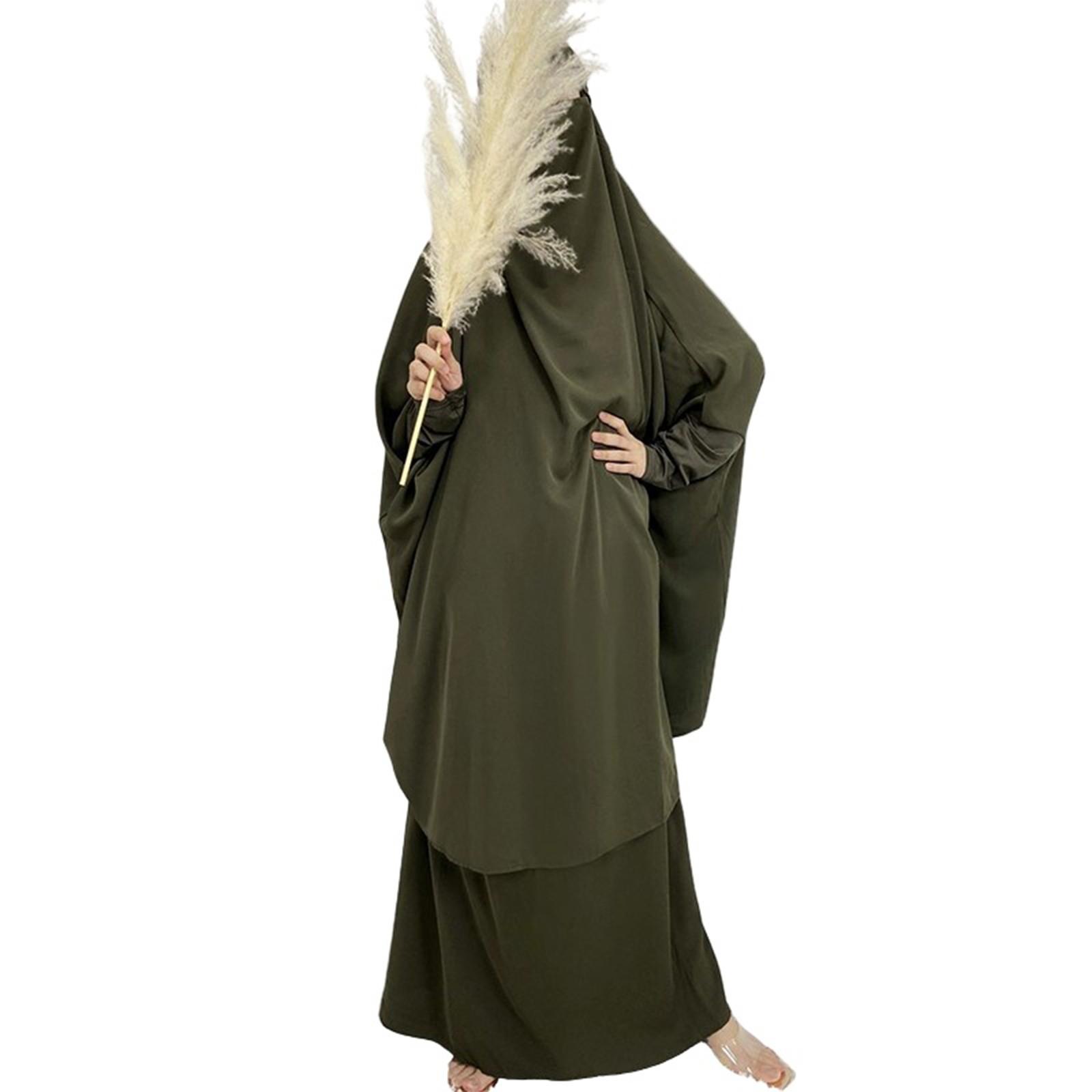 

Мусульманский женский комбинезон платье из двух частей комплект длинные платья One Size