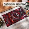 Hearts Theme Crystal Velvet Floor Rug Personalized Custom Name Text Warm Carpet Home Decoration