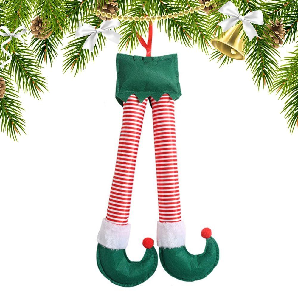 Ornaments Elf Santa Legs Plush Xmas Tree Pendants Durable Christmas Decor  Home